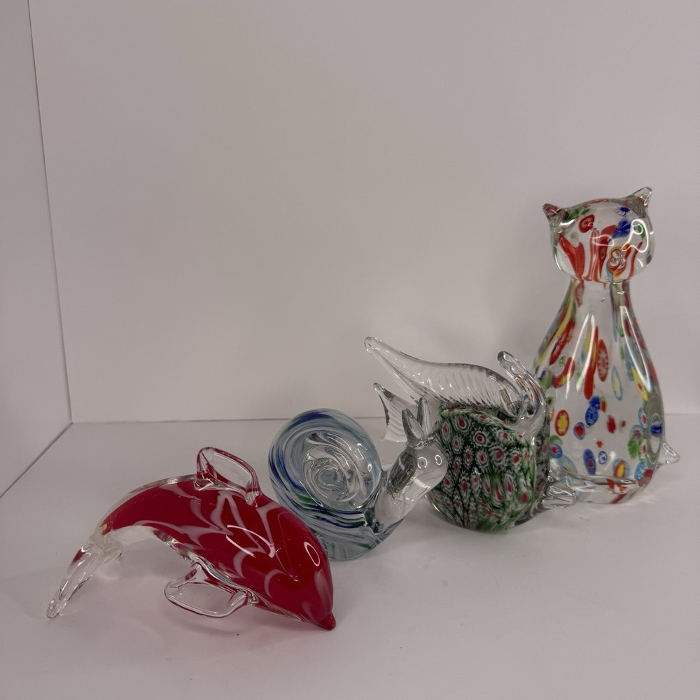 Amazing Bundle of Unique Glass Figurines and Collectibles Various Sizes 4 Total